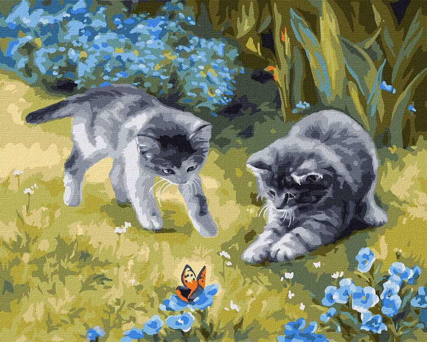 Painting by Numbers kit Cats in the garden KHO4252 - Wizardi