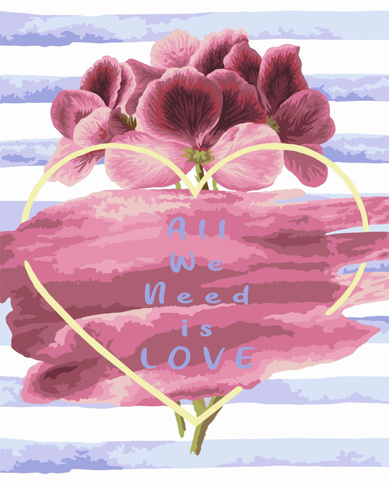 Painting by Numbers kit Crafting Spark All we need is love T009 19.69 x 15.75 in - Wizardi