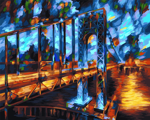 Painting by Numbers kit Crafting Spark Brooklyn Bridge D014 19.69 x 15.75 in - Wizardi