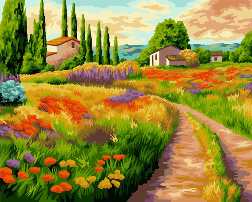 Painting by Numbers kit Crafting Spark Italian Fields A106 19.69 x 15.75 in - Wizardi