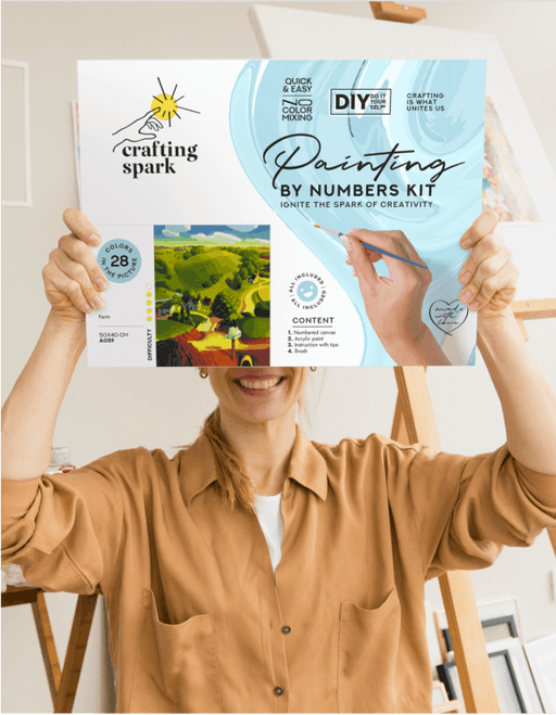 Painting by Numbers kit Crafting Spark Silent Lake A135 19.69 x 15.75 in - Wizardi