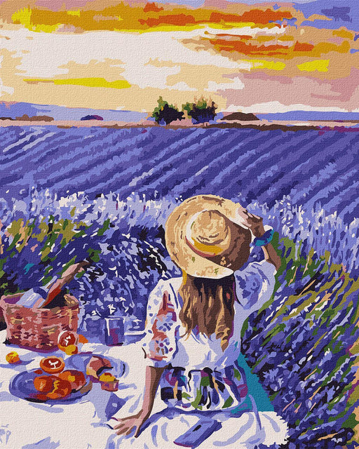 Painting by Numbers kit Lavender picnic KHO4966 - Wizardi