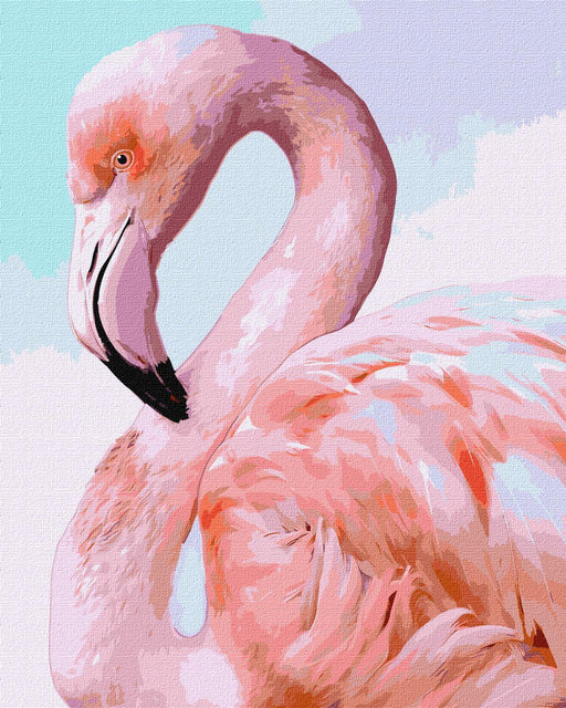 Painting by Numbers kit Pink flamingo KHO4397 - Wizardi