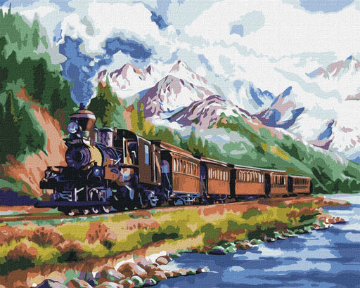 Painting by Numbers kit Train home KHO2510 - Wizardi