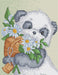 Panda with Chamomiles - PDF Free Cross Stitch Pattern - Wizardi