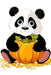 Panda with Pumpkin WD318 7.9 x 11.8 inches Wizardi Diamond Painting Kit - Wizardi