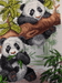 Pandas SM-050 Counted Cross Stitch Kit - Wizardi