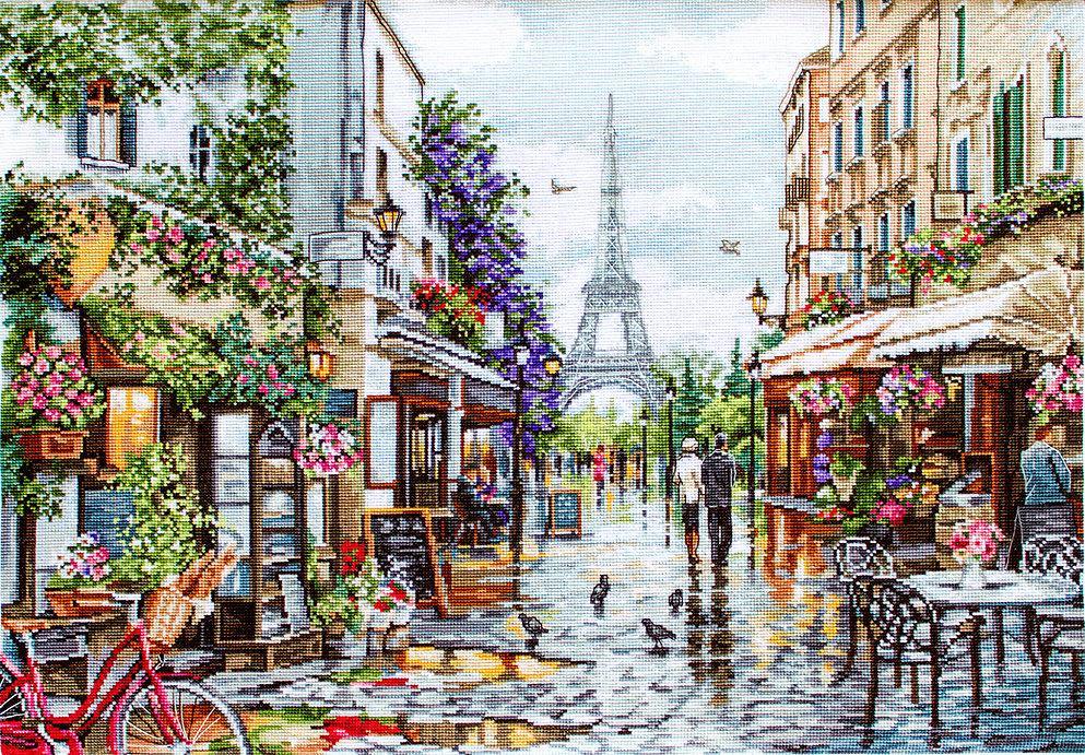 Paris in Flowers B2365L Counted Cross-Stitch Kit - Wizardi