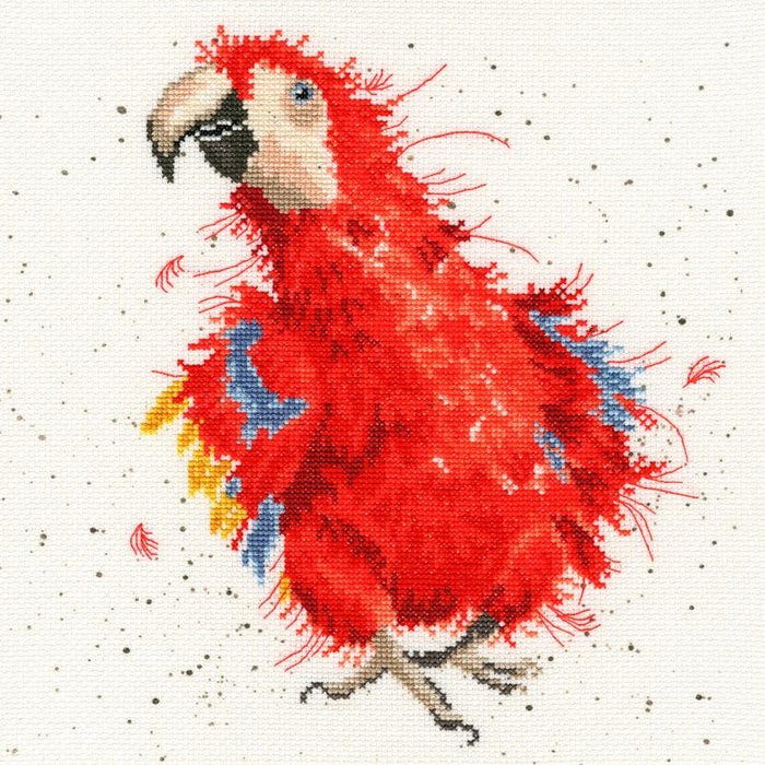 Parrot On Parade XHD26 Counted Cross Stitch Kit - Wizardi