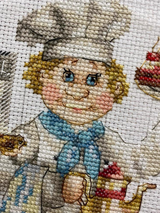 Pastry chef 6-12 Counted Cross-Stitch Kit - Wizardi