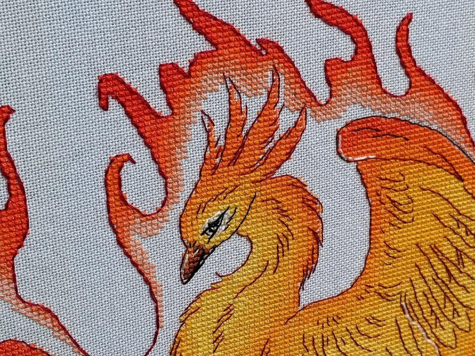 Phoenix - PDF Counted Cross Stitch Pattern - Wizardi