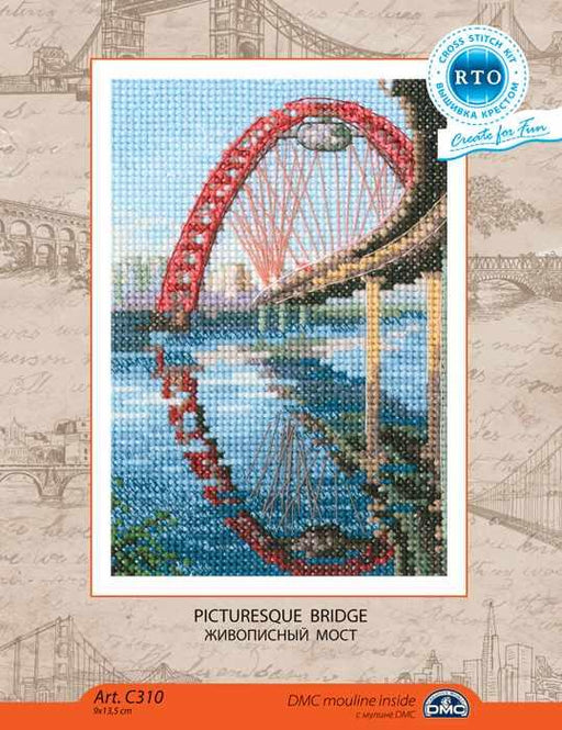 Picturesque bridge C310 Counted Cross Stitch Kit - Wizardi