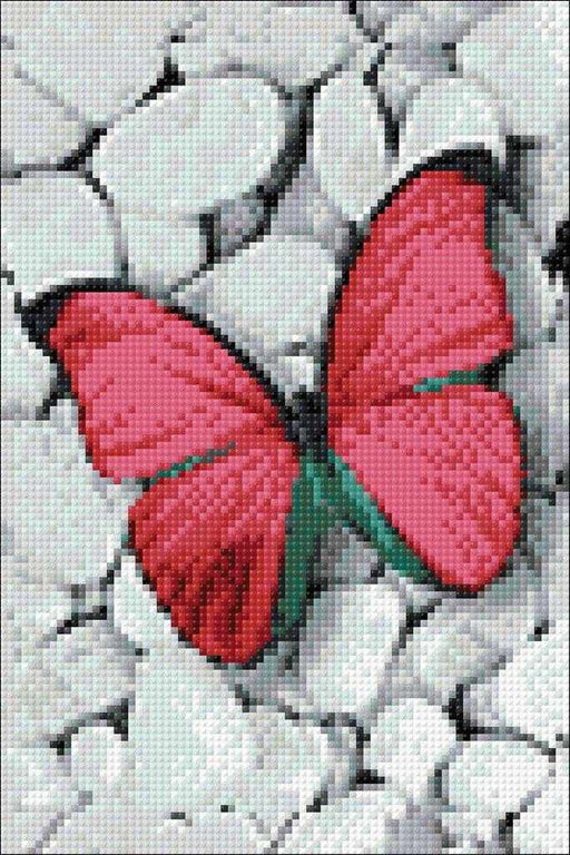 Pink Butterfly CS054 7.9 x 11.8 inches Crafting Spark Diamond Painting Kit - Wizardi