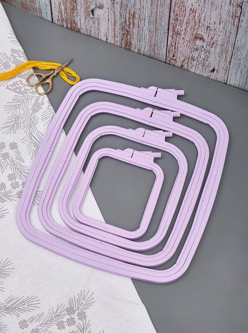 Plastic Square Hoop Nurge 170-12 Pastel Lilac - Wizardi