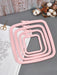 Plastic Square Hoop Nurge 170-14 Pastel Pink - Wizardi