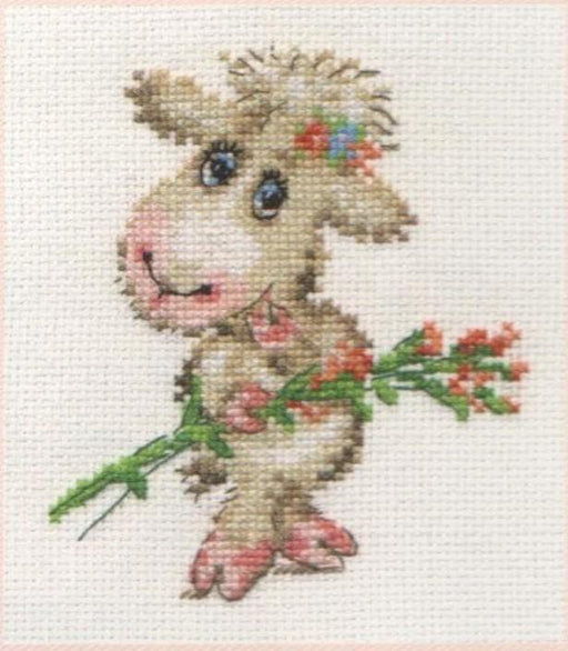 Pretty Lamb 0-105 Counted Cross-Stitch Kit - Wizardi