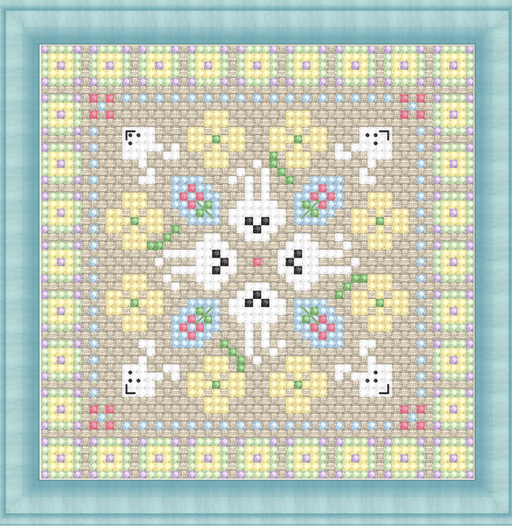 Primitive Easter Design Counted Cross Stitch Pattern - Free for Subscribers - Wizardi