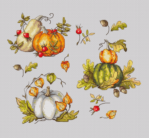 Pumpkin Sampler - PDF Cross Stitch Pattern - Wizardi