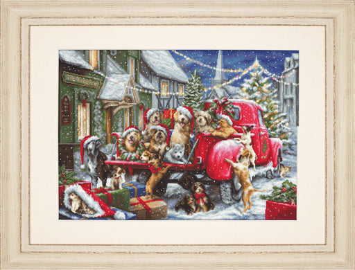 Puppies Christmas B2414L Counted Cross-Stitch Kit - Wizardi