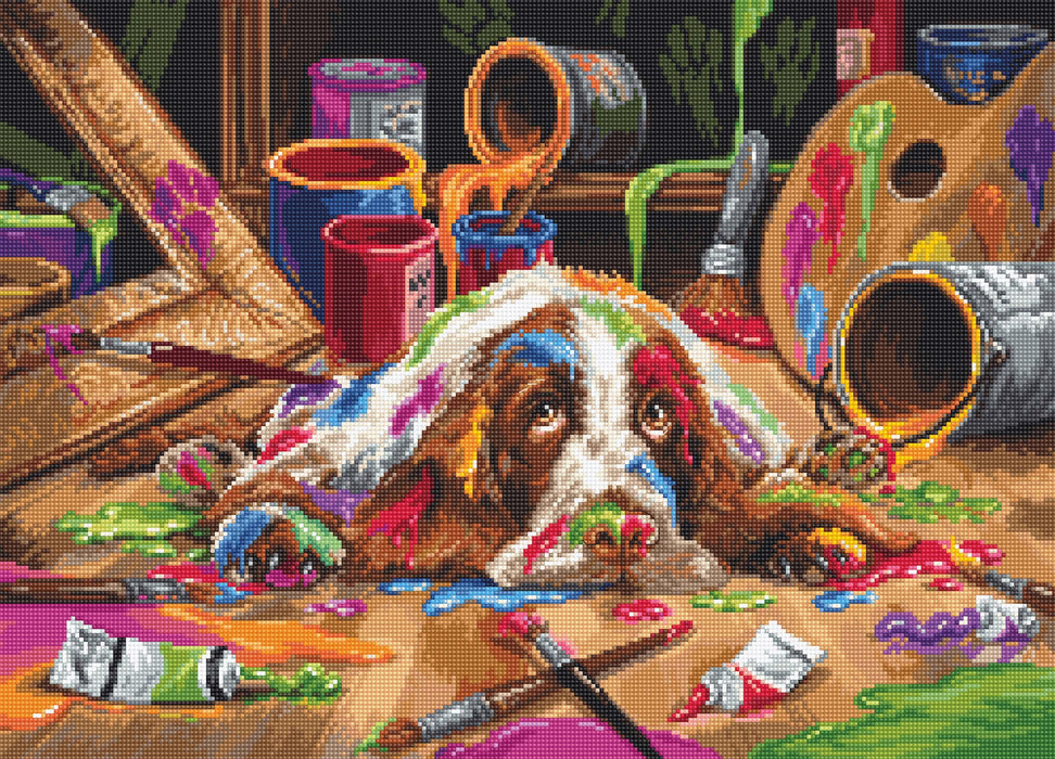 Puppy Picasso B2415L Counted Cross-Stitch Kit - Wizardi