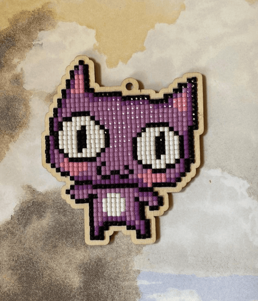 Purple Cat WWP363 Diamond Painting on Plywood Kit - Wizardi