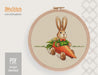 Rabbit with Carrot - PDF Free Cross Stitch Pattern - Wizardi