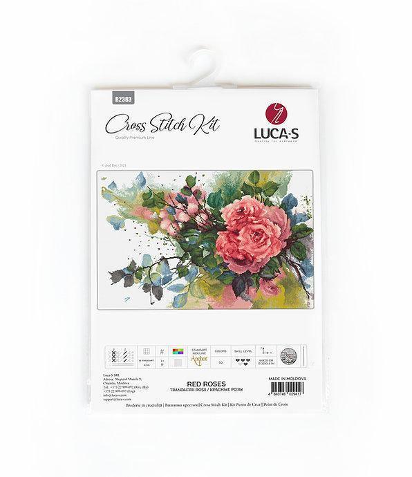 Red roses B2383L Counted Cross-Stitch Kit - Wizardi