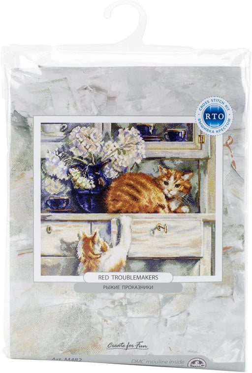 Red troublemakers M482 Counted Cross Stitch Kit - Wizardi