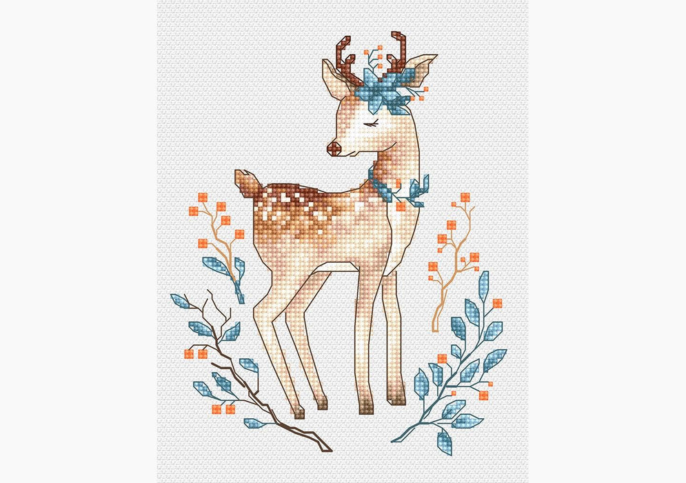 Reindeer Doe Counted Cross Stitch Pattern - Free for Subscribers - Wizardi