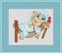 Relaxing Sheep - PDF Free Cross Stitch Pattern - Wizardi