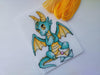 Romantic Dragons. Valentine Card - PDF Cross Stitch Pattern - Wizardi