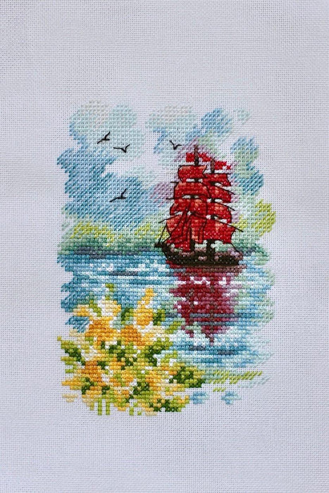 Sailing Ship. Spring - PDF Cross Stitch Pattern - Wizardi