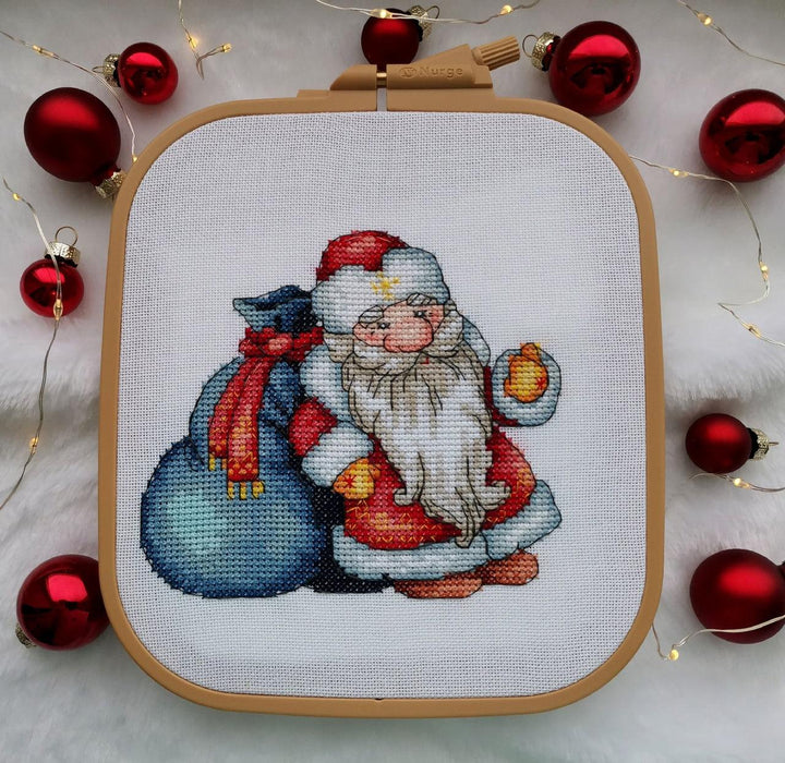 Santa Claus. Bag with Gifts - PDF Cross Stitch Pattern - Wizardi