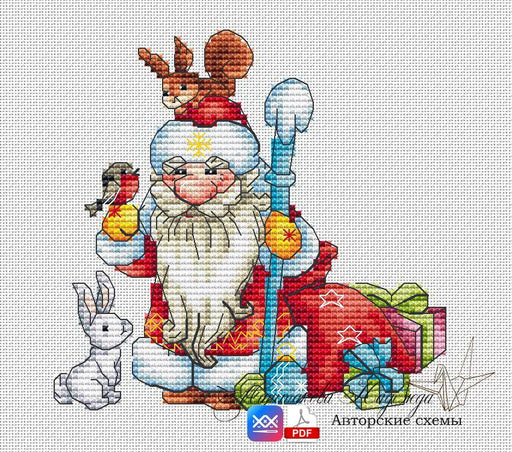 Santa Claus. With Gifts - PDF Cross Stitch Pattern - Wizardi