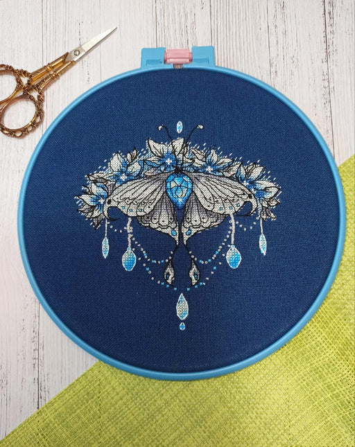 Sapphire Butterfly - PDF Cross Stitch Pattern - Wizardi