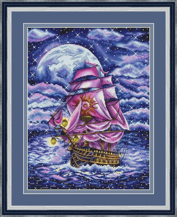 Scarlet Sails - PDF Cross Stitch Pattern - Wizardi
