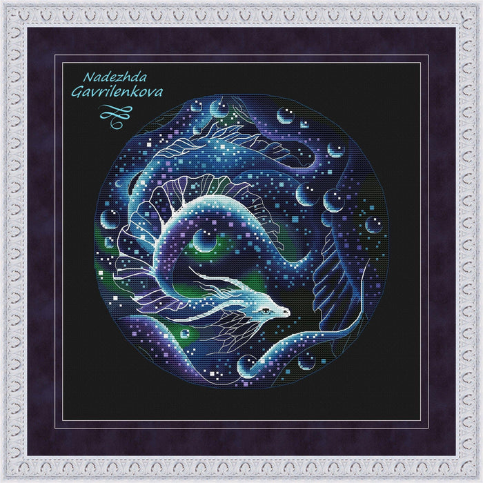 Sea Dragon - PDF Counted Cross Stitch Pattern - Wizardi