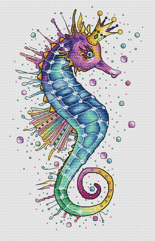 Seahorse - PDF Cross Stitch Pattern - Wizardi