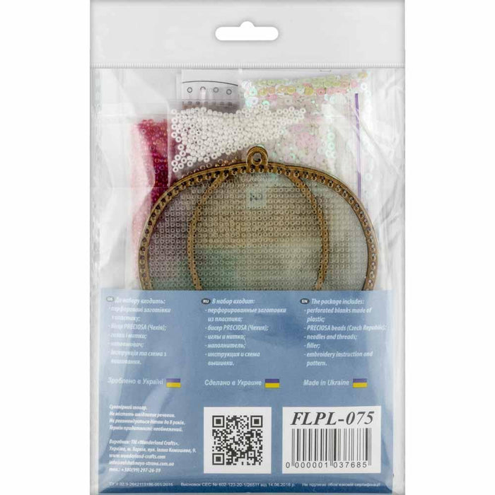 Set for embroidery with beads on a plastic base FLPL-075 - Wizardi