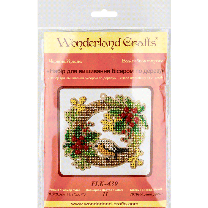 Set for embroidery with beads on wood FLK-439 - Wizardi