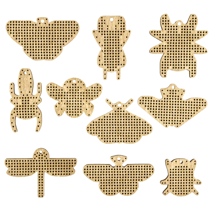 Set of blanks for embroidery on wood FLSW-012 - Wizardi