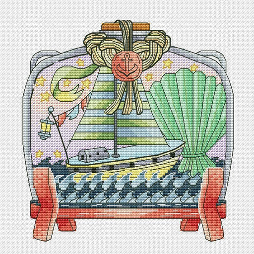 Ship in a Jar - PDF Cross Stitch Pattern - Wizardi