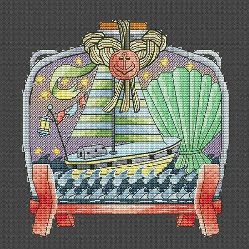Ship in a Jar - PDF Cross Stitch Pattern - Wizardi