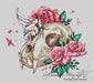 Skull with Roses - PDF Cross Stitch Pattern - Wizardi