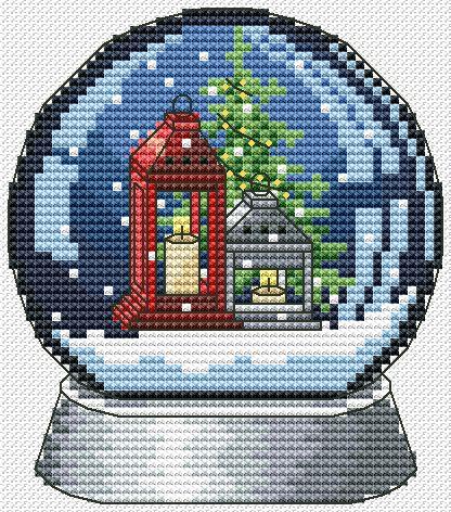 Snow Globe 4 - PDF Cross Stitch Pattern - Wizardi