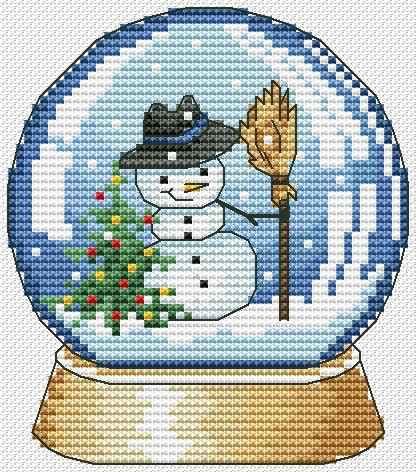 Snow Globe 5 - PDF Cross Stitch Pattern - Wizardi