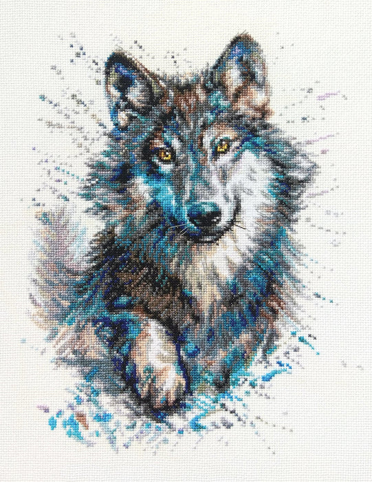 Snow spashes.Wolf M805 Counted Cross Stitch Kit - Wizardi