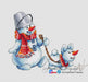 Snowman. A Loyal Friend - PDF Cross Stitch Pattern - Wizardi