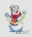 Snowman. With a Garland - PDF Cross Stitch Pattern - Wizardi