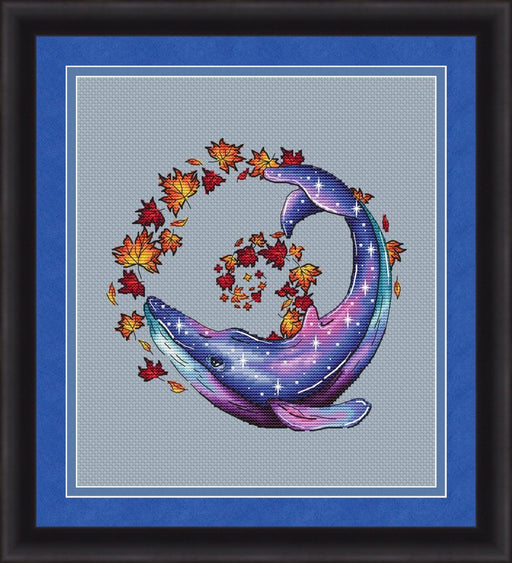 Spirit of Autumn, Whale - PDF Cross Stitch Pattern - Wizardi